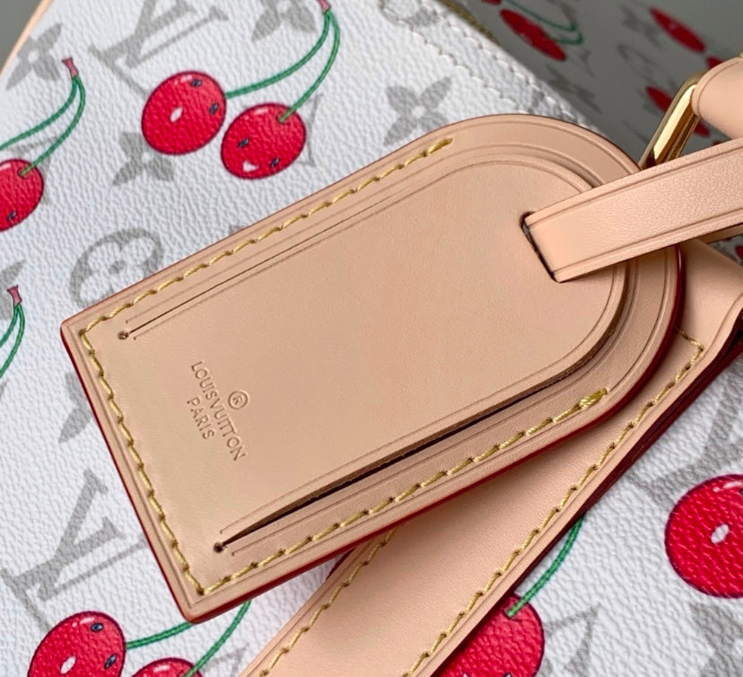 Louis Vuitton Cherry White Keepall Bag