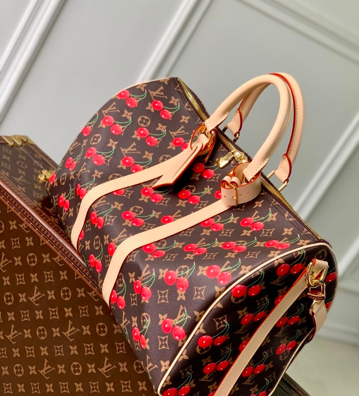Louis Vuitton Cherry Monogram Keepall Bag