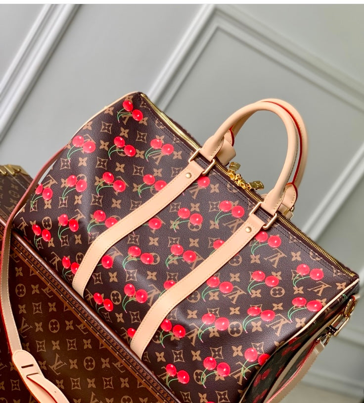 Louis Vuitton Cherry Monogram Keepall Bag