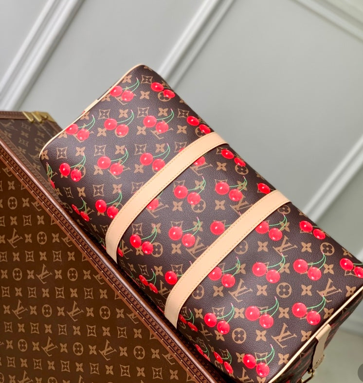 Louis Vuitton Cherry Monogram Keepall Bag