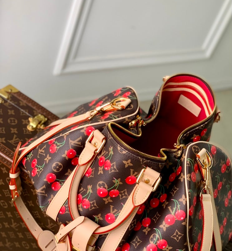Louis Vuitton Cherry Monogram Keepall Bag