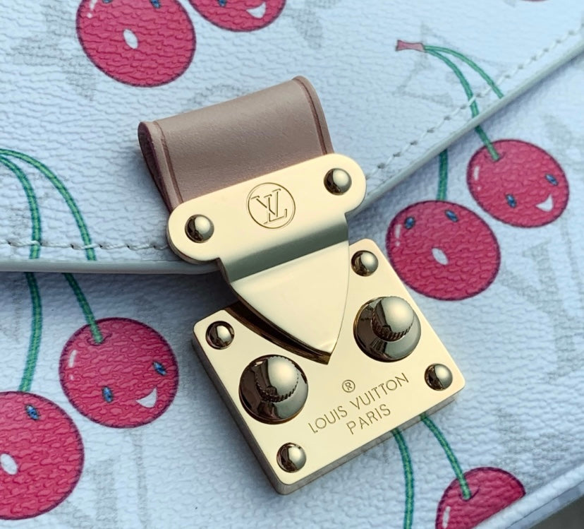 Louis Vuitton Cherry Monogram White Chain Bag
