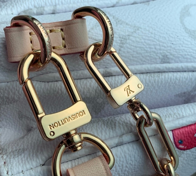 Louis Vuitton Cherry Monogram White Chain Bag