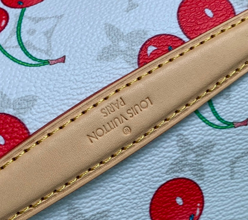 Louis Vuitton Cherry Monogram White Chain Bag