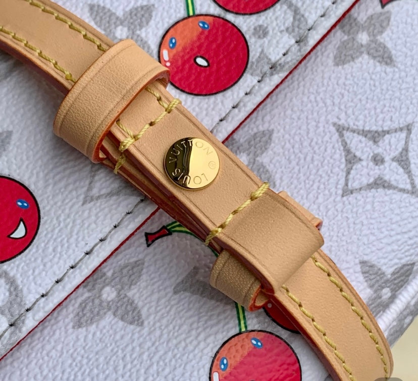 Louis Vuitton Cherry Monogram White Chain Bag