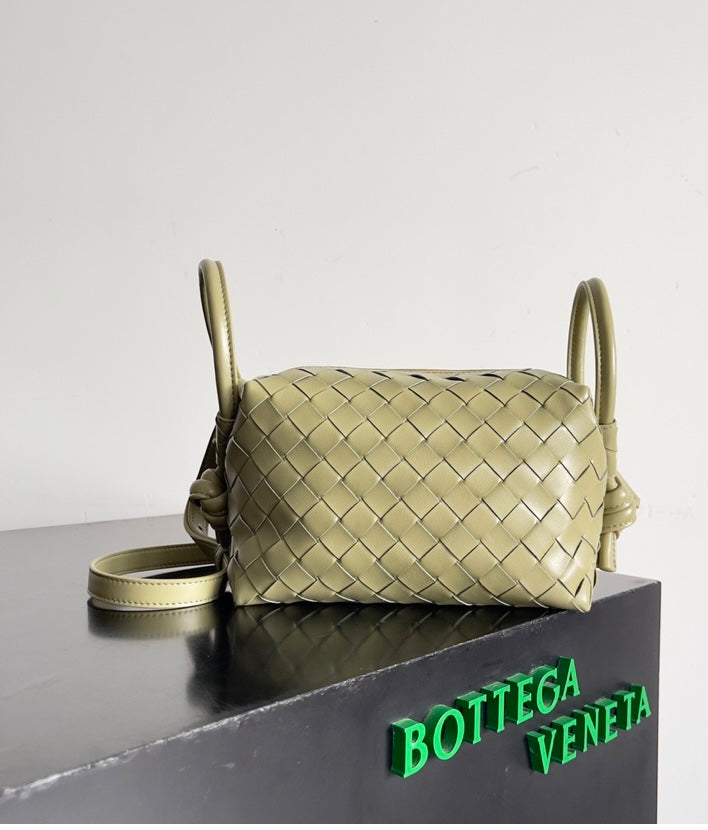 Bottega Veneta Mini Jodie Bag in Olive Green Intrecciato Leather