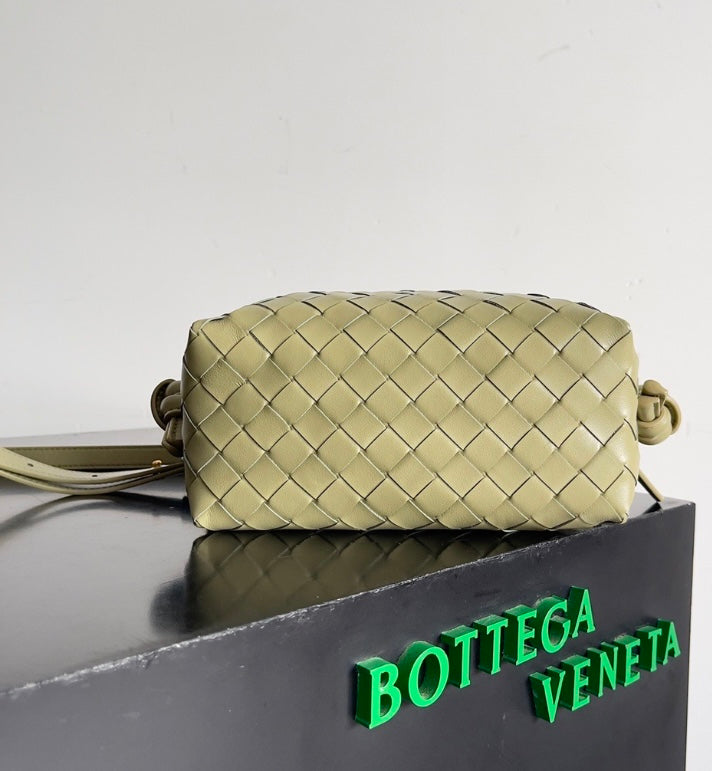 Bottega Veneta Mini Jodie Bag in Olive Green Intrecciato Leather
