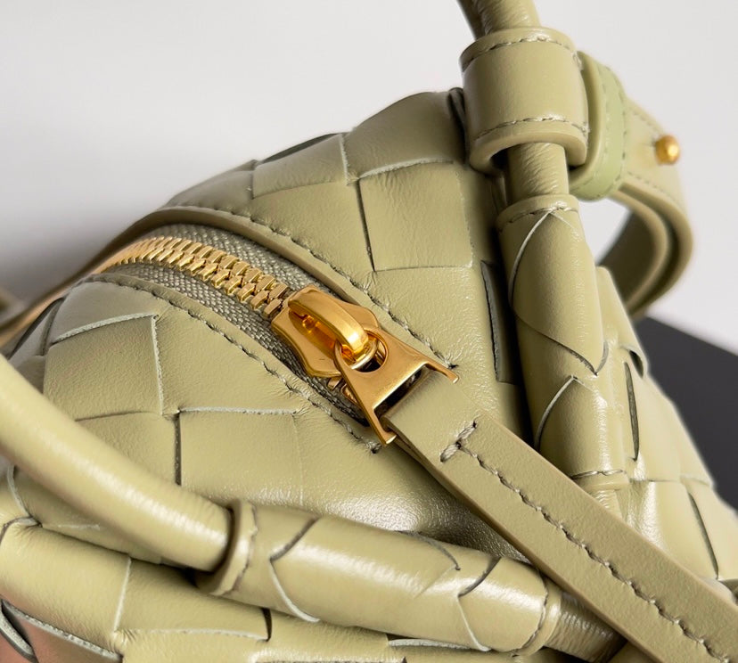 Bottega Veneta Mini Jodie Bag in Olive Green Intrecciato Leather