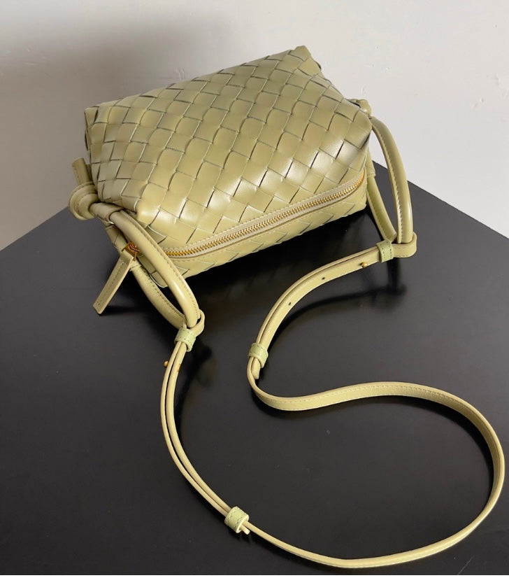 Bottega Veneta Mini Jodie Bag in Olive Green Intrecciato Leather