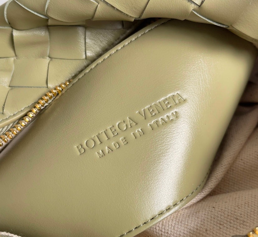 Bottega Veneta Mini Jodie Bag in Olive Green Intrecciato Leather