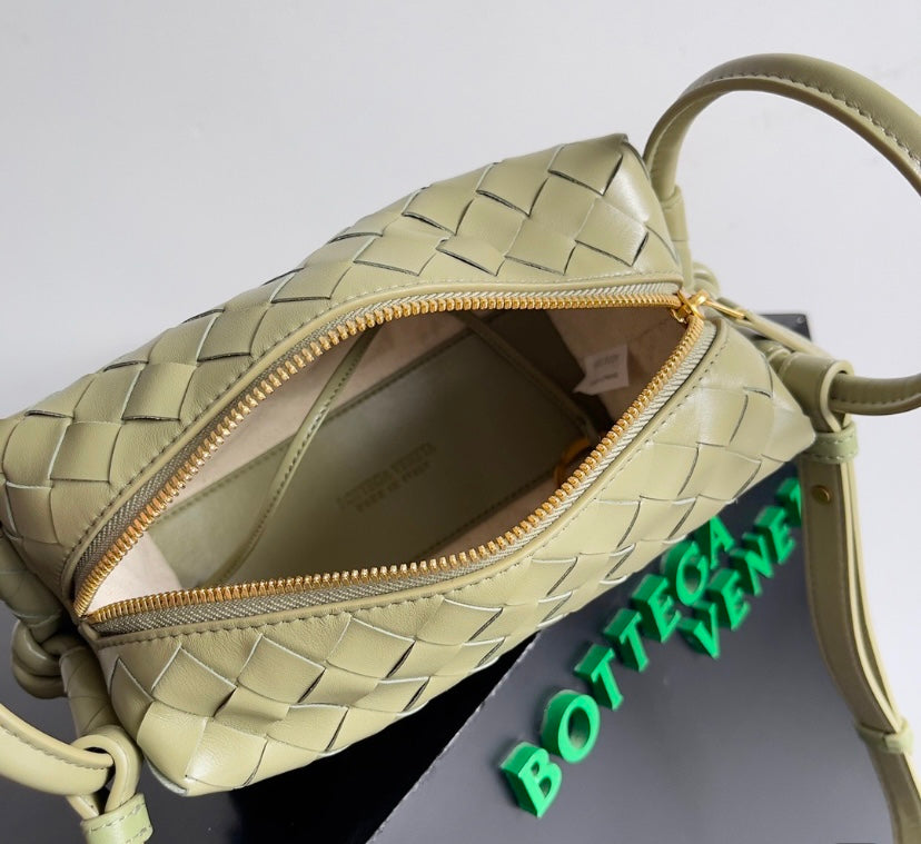 Bottega Veneta Mini Jodie Bag in Olive Green Intrecciato Leather