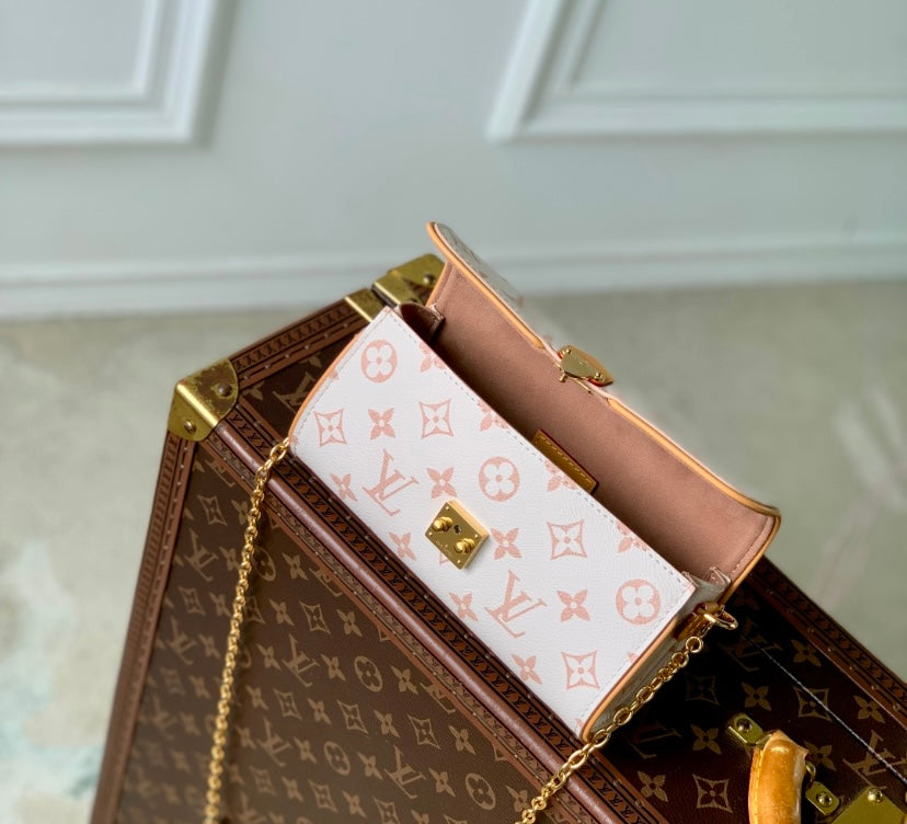 Louis Vuitton Rosy Monogram Canvas Chain Clutch