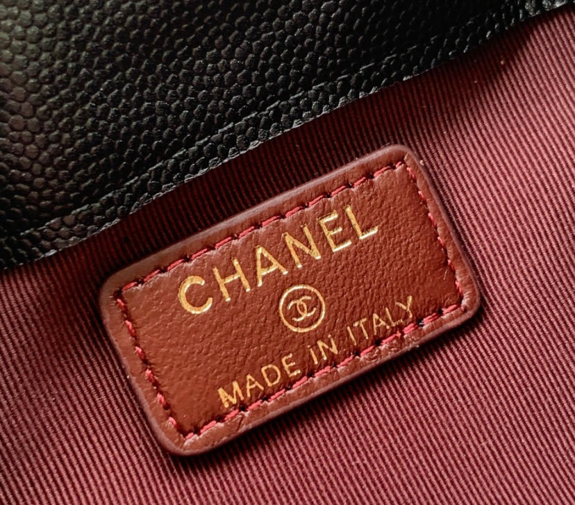 Chanel Small Drawstring Bucket Bag – Black Caviar Leather