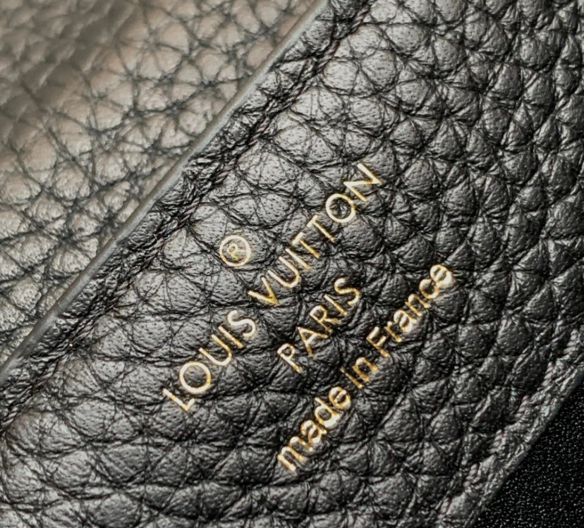 Louis Vuitton Capucines BB – Black Taurillon Leather with Green Python Handle