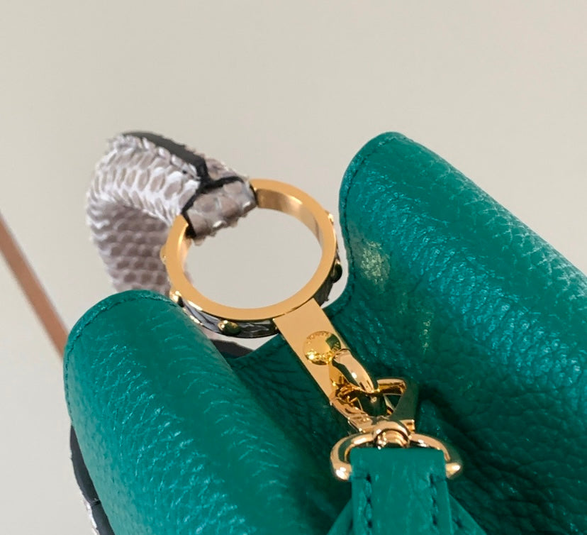 Louis Vuitton Capucines BB – Green Taurillon Leather with Python Handle