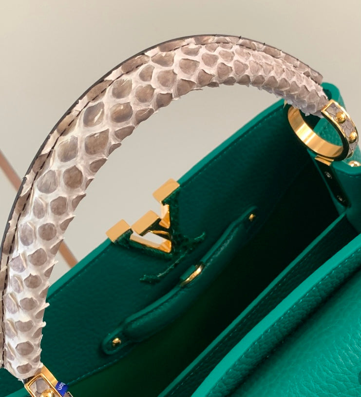Louis Vuitton Capucines BB – Green Taurillon Leather with Python Handle