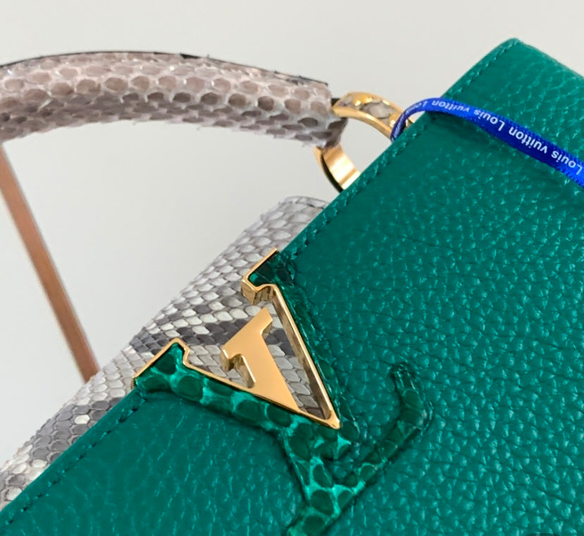 Louis Vuitton Capucines BB – Green Taurillon Leather with Python Handle