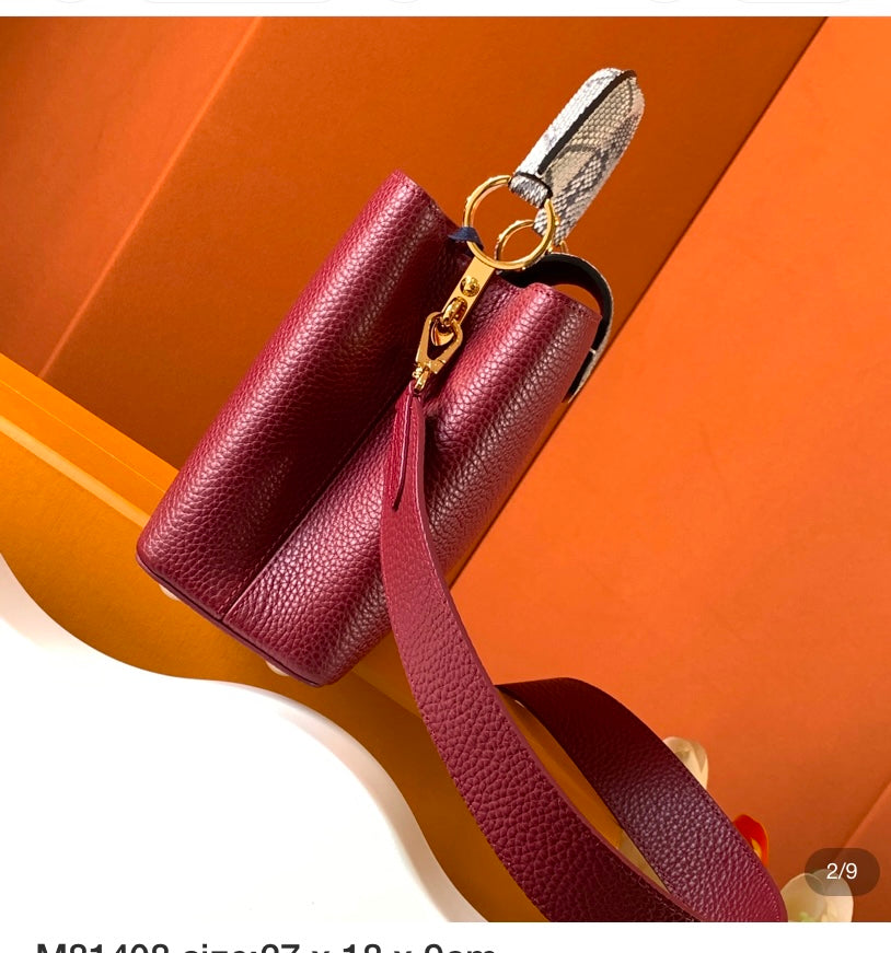 Louis Vuitton Capucines BB – Burgundy Taurillon Leather with Python Handle