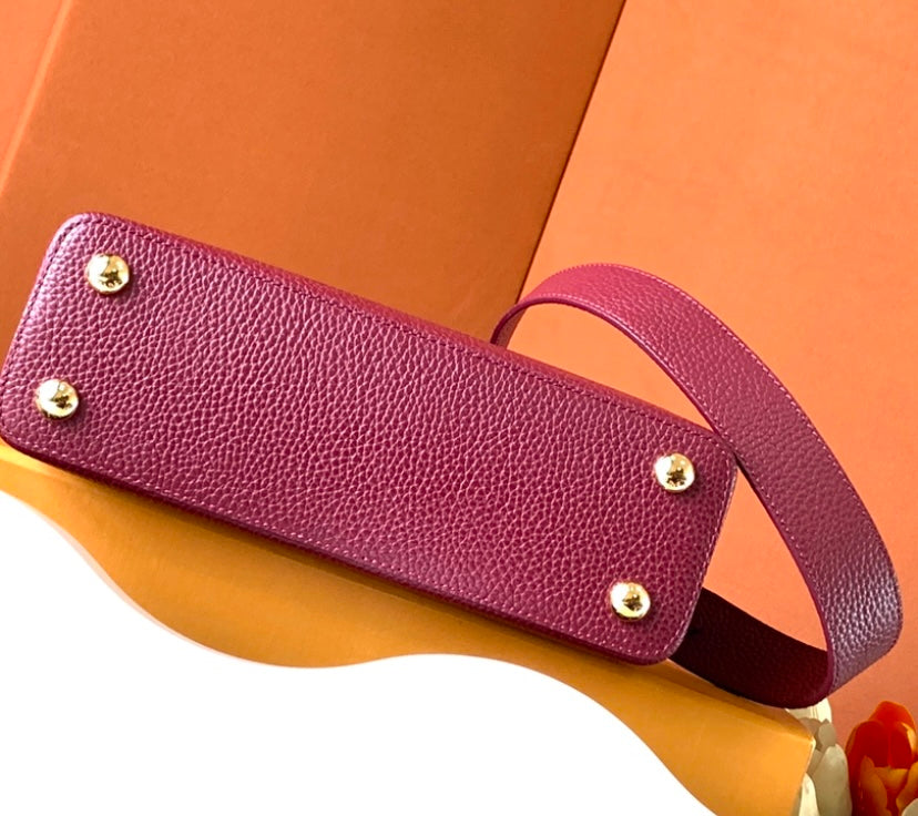 Louis Vuitton Capucines BB – Burgundy Taurillon Leather with Python Handle
