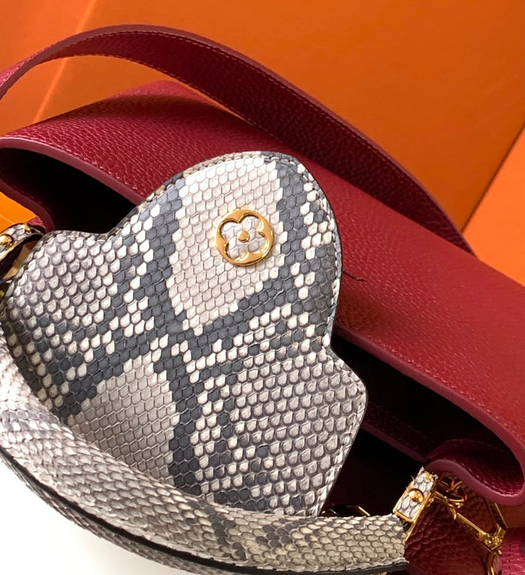 Louis Vuitton Capucines BB – Burgundy Taurillon Leather with Python Handle