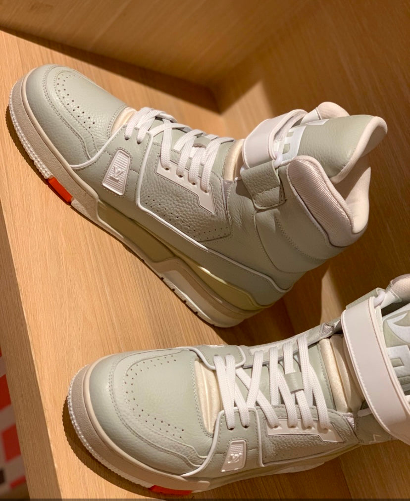 LV Trainer High White/Cream