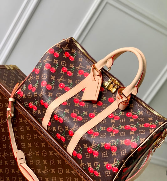 Louis Vuitton Cherry Monogram Keepall Bag