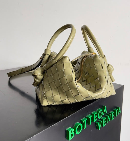 Bottega Veneta Mini Jodie Bag in Olive Green Intrecciato Leather