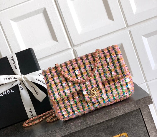 Chanel Classic Flap Bag – Pink Multicolor Sequins