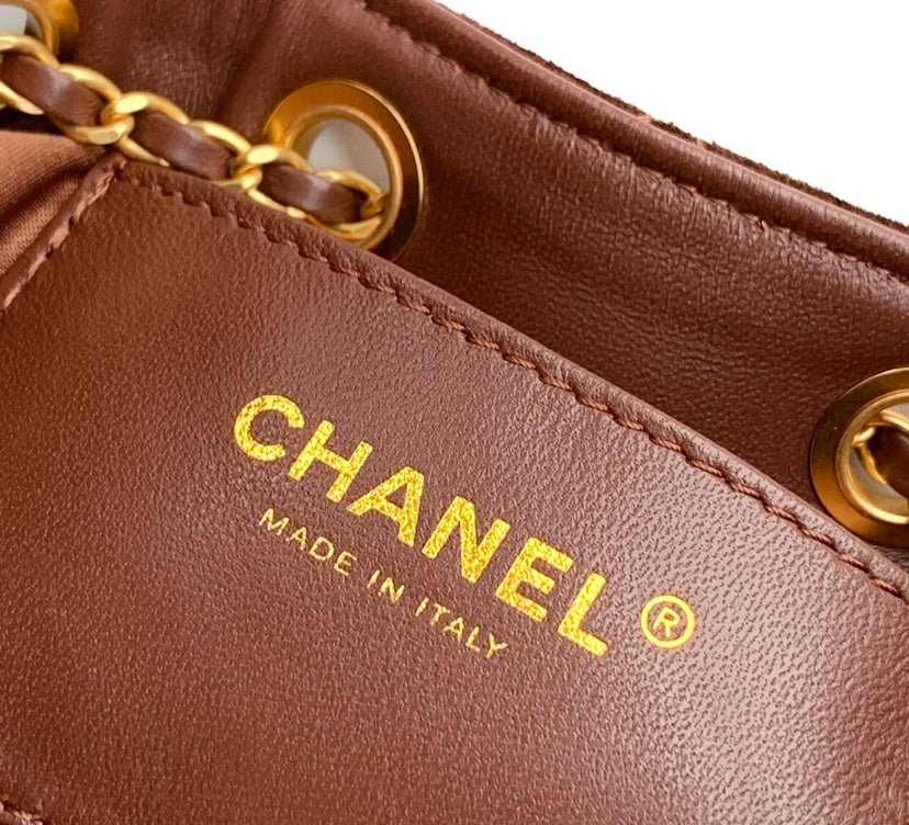 Chanel 19 Large Flap Bag – Brown Suede with Gold-Tone Hardware